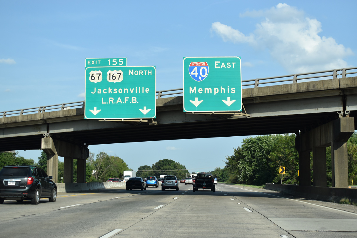 I-40/US 67-167 east at Future I-57 - North Little Rock, AR
