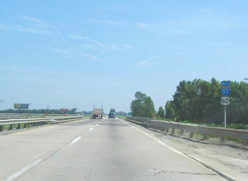 I-57/US 60 north at I-55 - Sikeston, MO