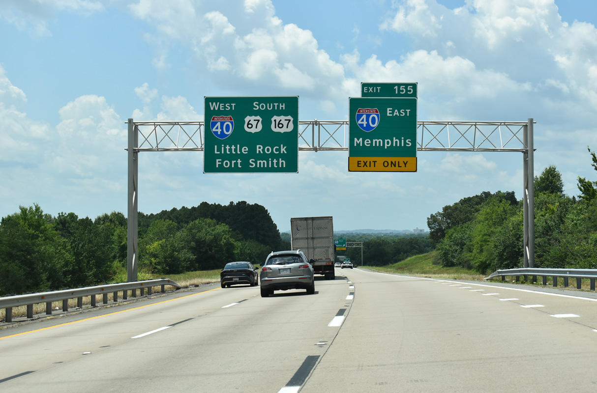 I-57-US 67/167 south at I-40 - North Little Rock, AR