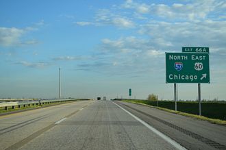 I-55 south at I-57/US 60 - Sikeston, MO