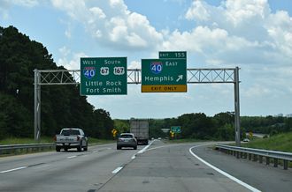 I-57-US 67/167 south at I-40 - North Little Rock, AR