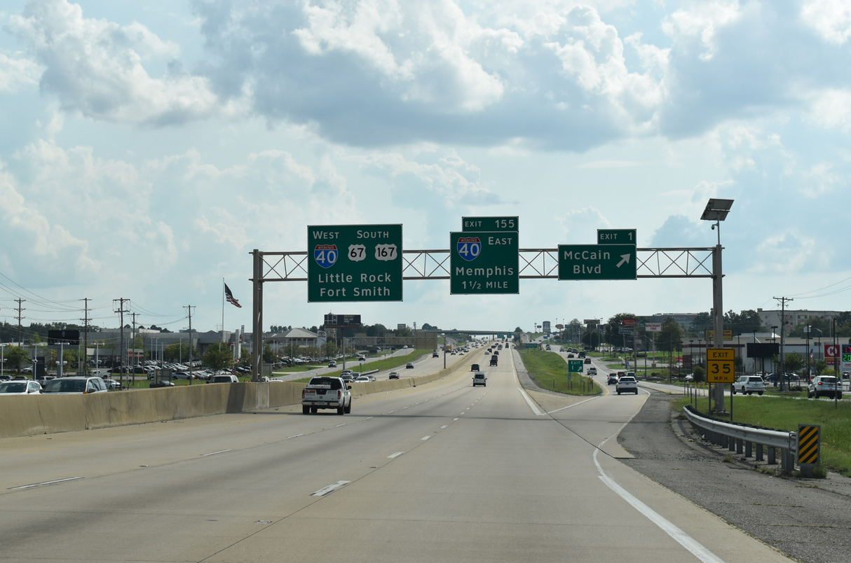 US 67/167 south at I-40 - North Little Rock, AR