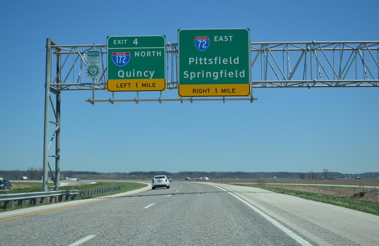 I-72/US 36 east at I-172 - Fall Creek, IL