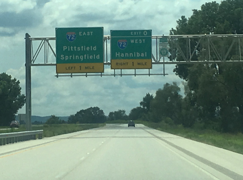 I-172 south at I-72/US 36 - Fall Creek, IL