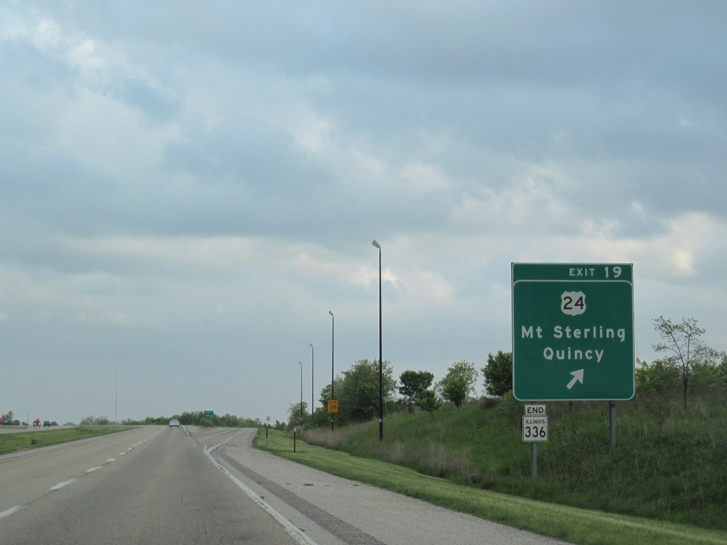 IL 110/336 south at I-172/IL 24 - Quincy