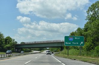 CR 58 west at I-495 - Calverton, NY