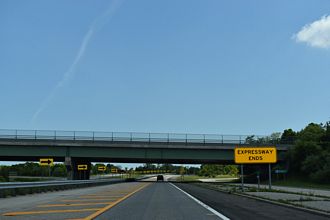 I-495 east at CR 58 - Calverton