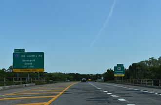 I-495 east at NY 25 - Calverton