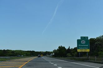 I-495 east at NY 25 - Calverton