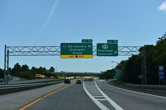 I-495 east at NY 25 - Calverton