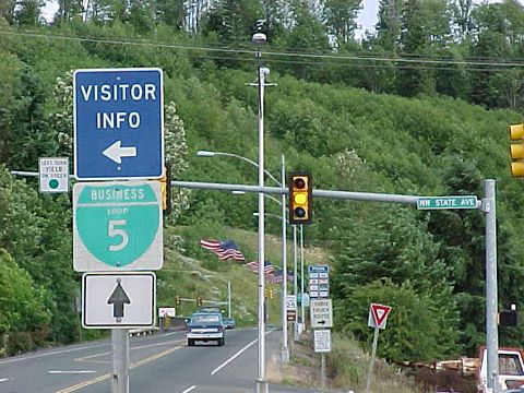 Business Loop I-5 east of I-5/US 12 in Chehalis, WA
