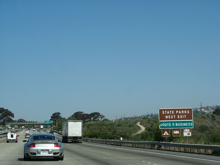 I-5 north at the former Business Loop for San Clemente, CA
