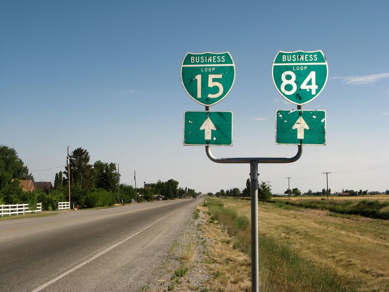 Business Loop I-15/84 south in Elwood, Utah