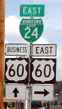 Downtown Loop I-24 east at US 60 - Paducah, KY