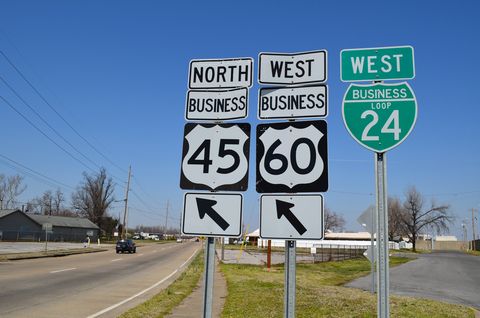 Business Loop I-24 north of Downtown Paducah, Kentucky