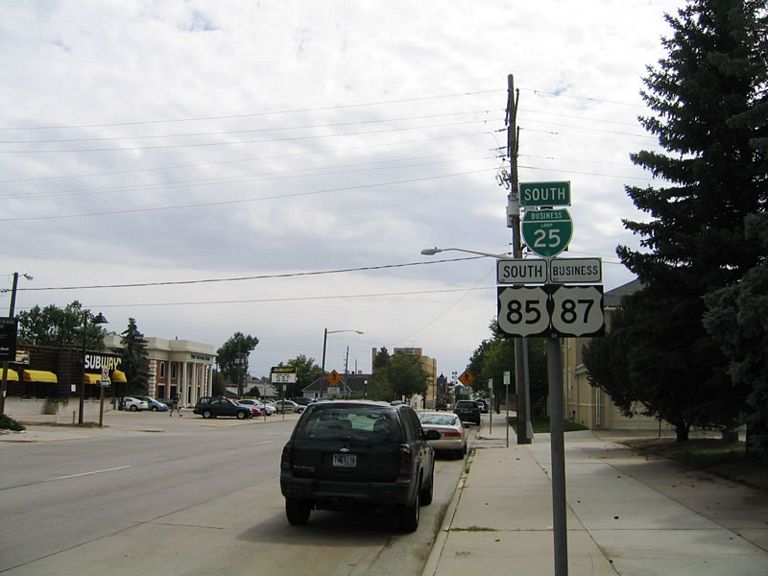 Business Loop I-25/US 85 south in Cheyenne, Wyoming