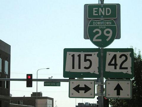Business Spur I-29/SR 42 east at SD 115 in Sioux Falls