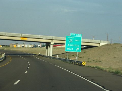I-40 east at Business Loop I-40 - Amarillo, TX