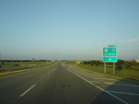 I-40/US 270 east at Business Loop I-40/US 81 - El Reno, OK