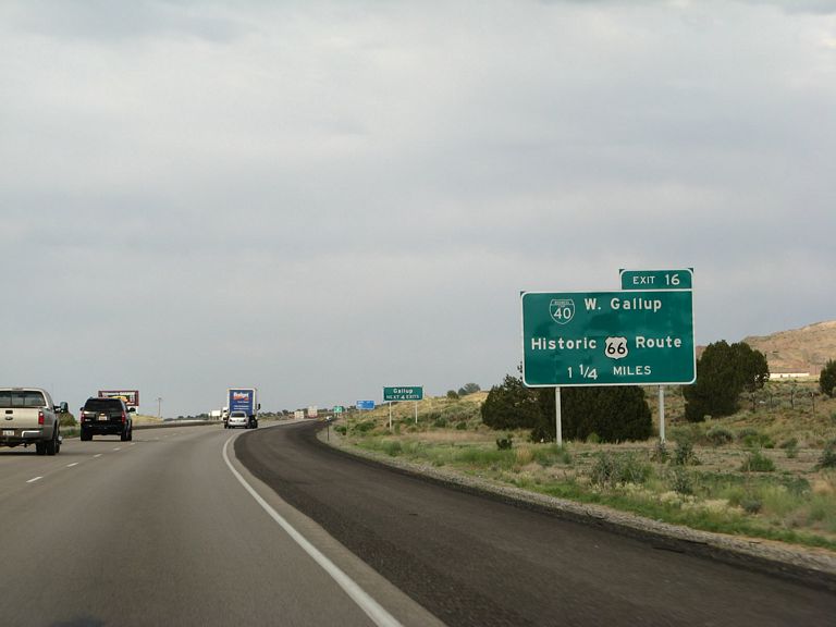 I-40 east at Business Loop I-40 - Gallup, NM