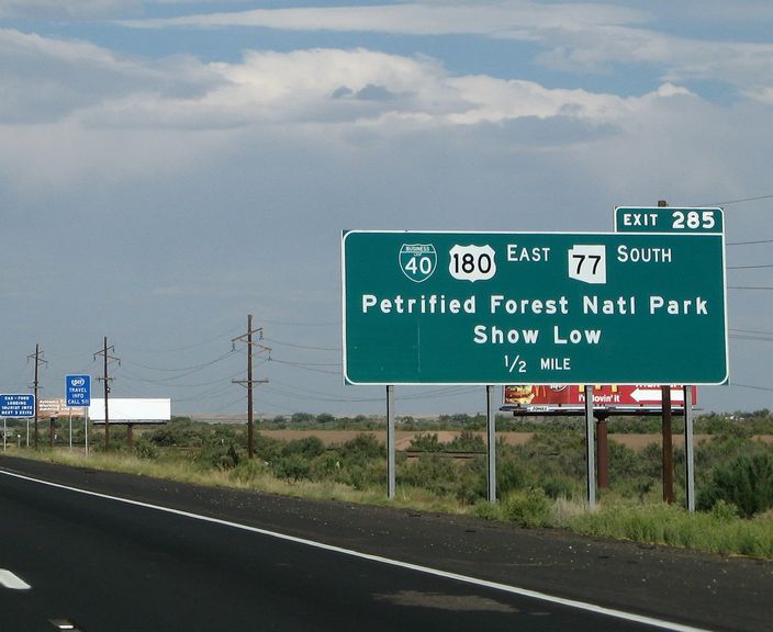 I-40/US 180-SR 77 east at Business Loop I-40 - Holbrook, AZ