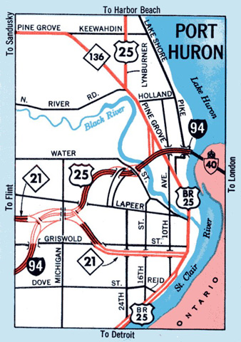 1967 Map of Port Huron, Michigan