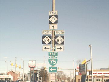 Business Spur I-75 east in Downtown Bay City, MI