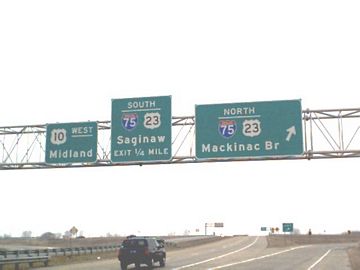 Business Spur I-75 west at I-75/US 23 and US 10