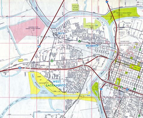 1976 Map of Sacramento, California