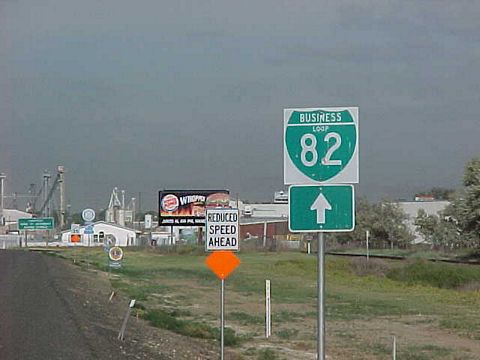 Business Loop I-82 east at Sunnyside, Washington