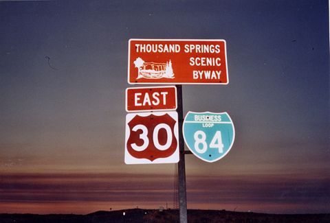 Business Loop I-84/US 30 eastbound at Bliss, Idaho