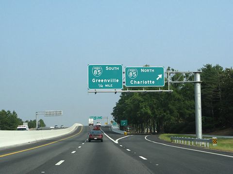 I-585/US 176 west at Business Loop I-85 outside Spartanburg, SC