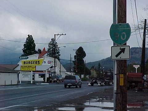 Business Loop I-90 east at Short Avenue in Cle Elum, WA
