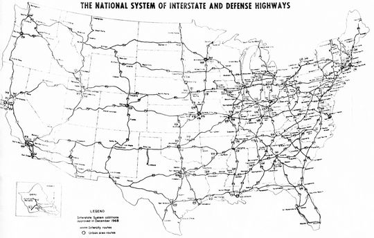 1968 Interstate System Additions