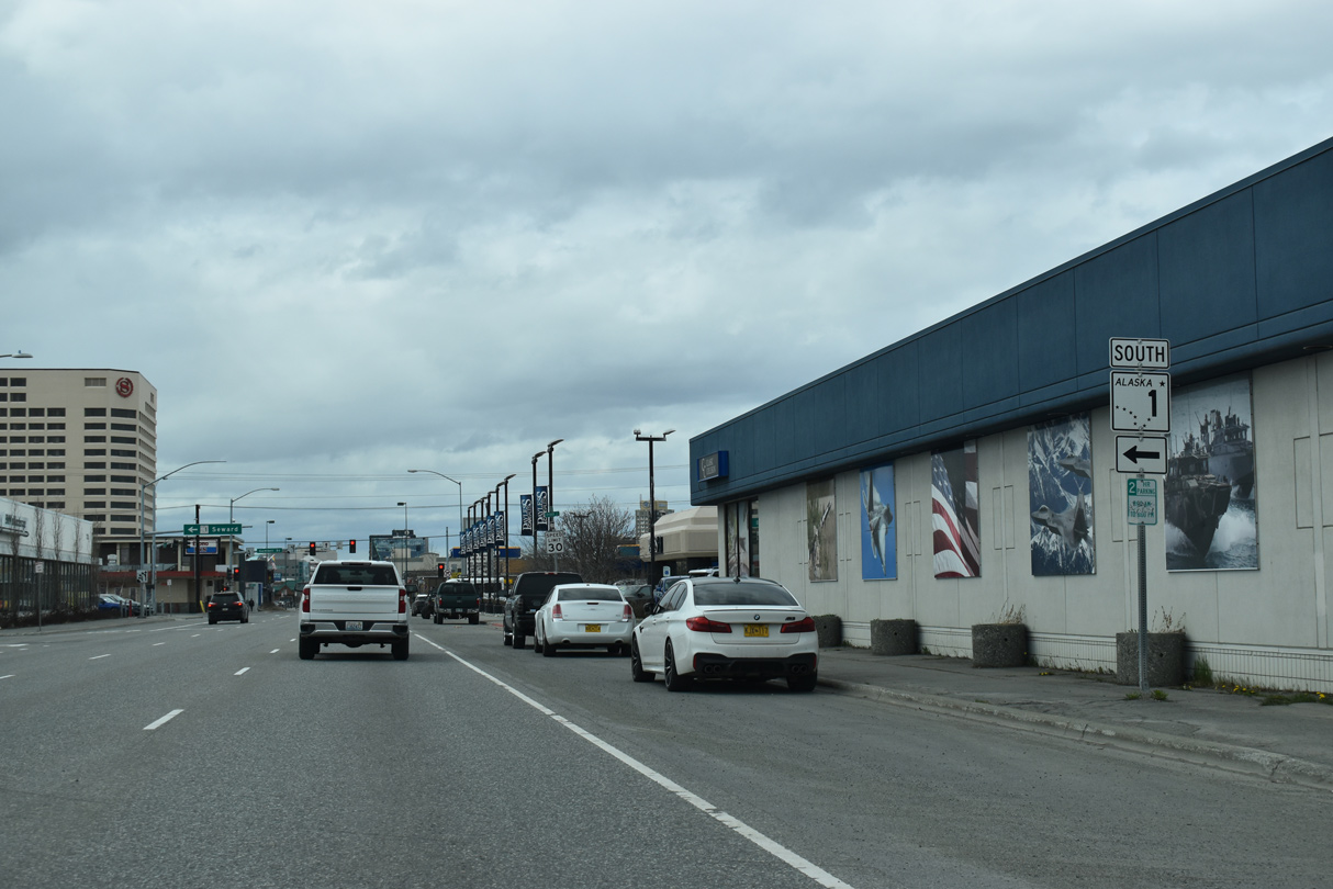 6th Avenue west at I-A1/Gambell Street in Anchorage, AK.