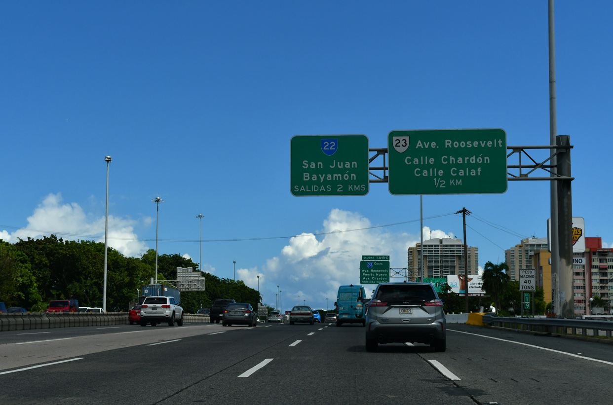 PR 18/PRI-1 north ahead of PR 22/PRI-2