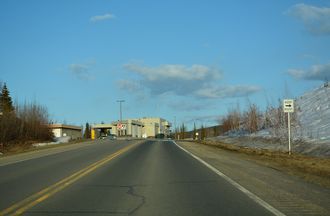 Interstate A2 south at the U.S. Border Inspection Station