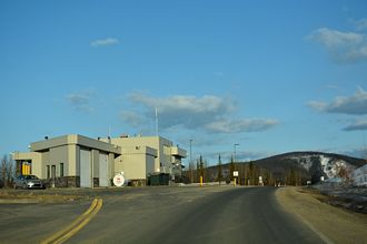 SR 2 (Alaska Highway) south bypassing the U.S. Border Inspection Station