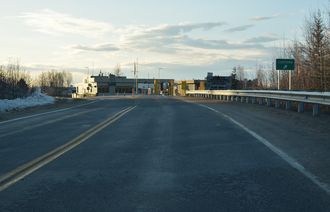 U.S. Border Inspection Station along Alaska Highway