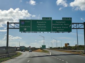 I-H1 east at Kalaeloa Bl - Oahu, HI