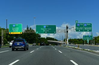 PR 18/PRI-1 north at PR 22/PRI-2 - San Juan