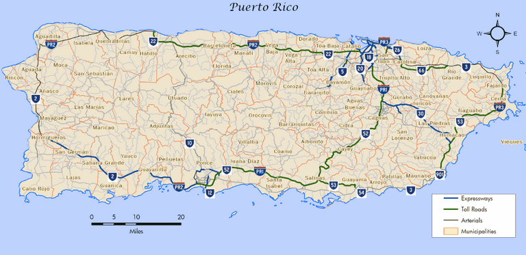 Puerto Rico Interstate map