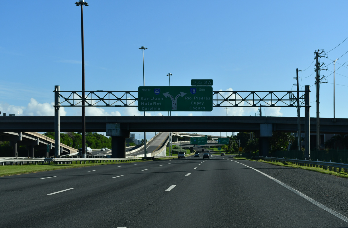 PR 22/PRI-2 east ahead of PR 18/PRI-1