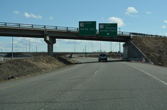 SR 2 south at I-A2 and I-A3/SR 3 in Fairbanks, Alaska