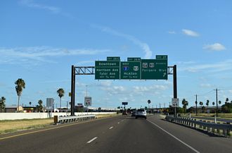 IH 69E/US 77 south at IH 2/US 83 - Harlingen, TX