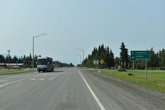 SR 2 north at SR 1/I-A1 to Anchorage