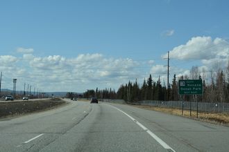 I-A2/SR 2 south ahead of I-A3/SR 3 in Fairbanks, Alaska