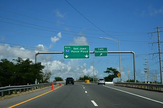 Primary Highway 2 east at PR 52/Puerto Rico Interstate 2