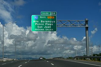 PR 2/PRI-2 east ahead of PR 52/PRI-1