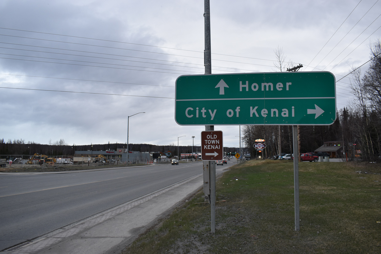 I-A1/SR 1 (Sterling Hwy) south at Kenai Spur Hwy in Soldotna, AK.